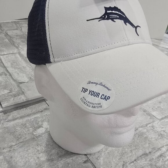 NWT TOMMY BAHAMA “Tip Your Cap” Marlin Logo‎ Trucker Hat - Picture 2 of 10